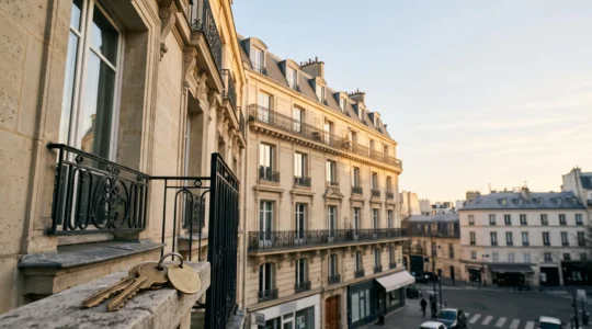 Immeuble parisien avec balcons en fer forgé illustrant le choix entre régime micro-foncier et régime réel pour un bailleur
