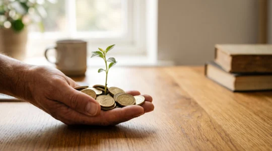Illustration symbolique d'une croissance financière protégée, évoquant la fiscalité douce de l'assurance-vie lors d'un retrait