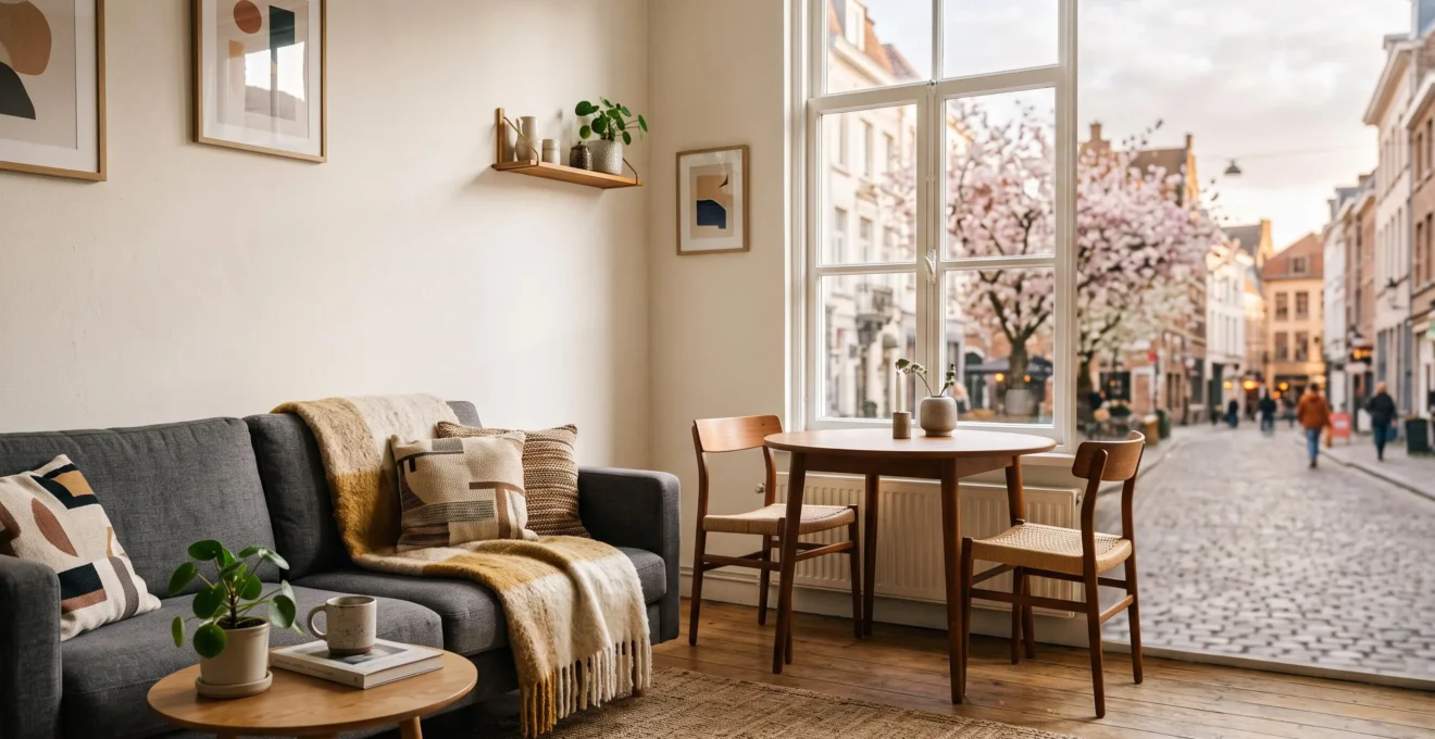 Appartement meublé lumineux et chaleureux illustrant un bien capable d'attirer des locataires toute l'année