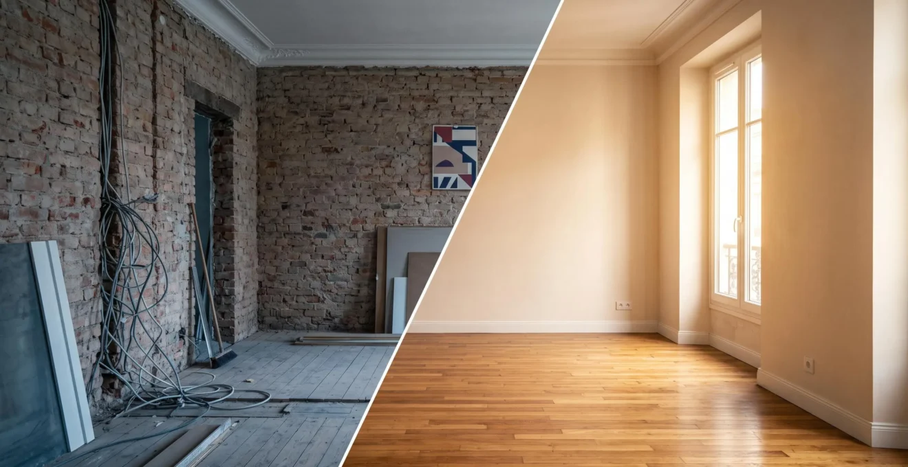 Appartement ancien en pleine rénovation illustrant le principe du déficit foncier pour défiscaliser