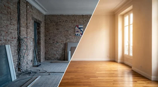 Appartement ancien en pleine rénovation illustrant le principe du déficit foncier pour défiscaliser